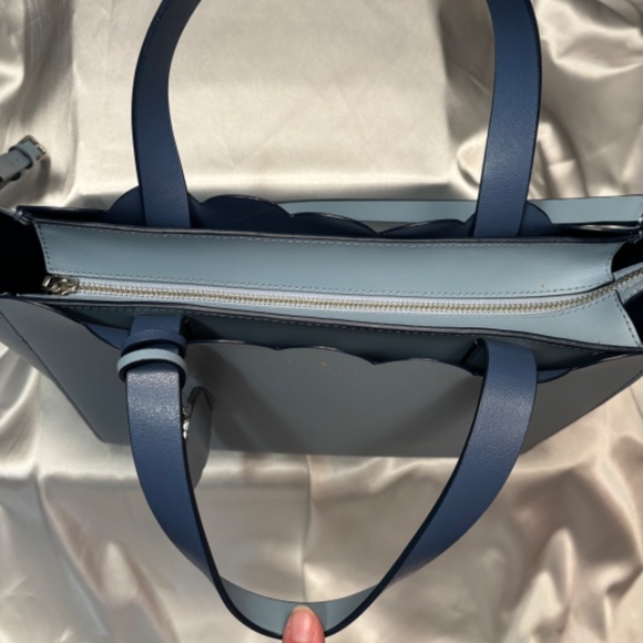 NWOT Kate Spade Magnolia Street Mina Purse Blue Dawn Leather Satchel - Picture 8 of 12